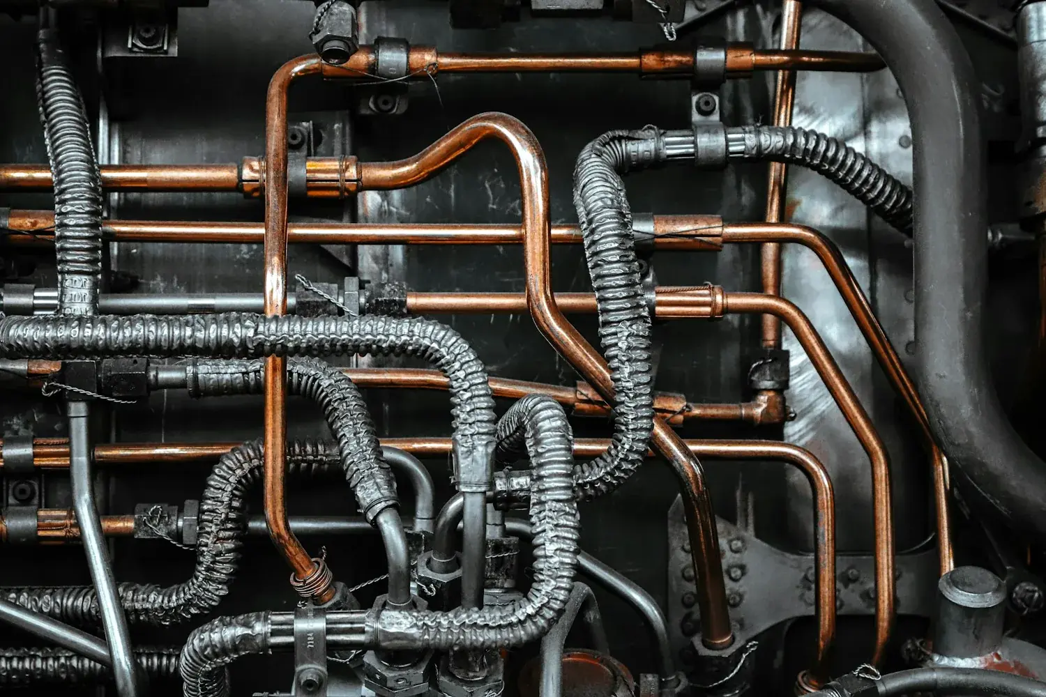 Commercial plant room pipework maintained by HAFD Plumbing